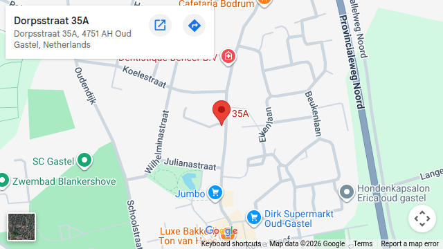 Locatie van Hondentrimsalon Natasja op de kaart: Dorpsstraat 35A in Oud Gastel